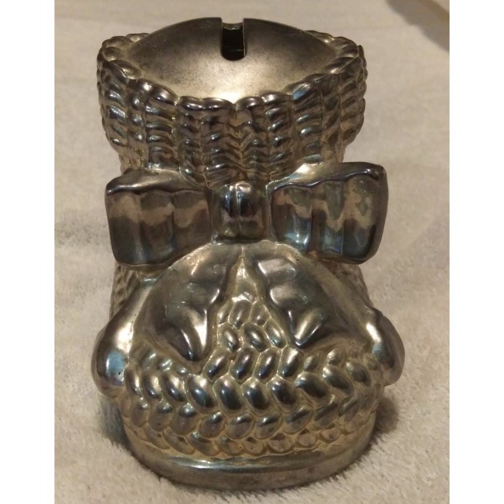 Antique Vintage Leonard #9515 Baby Shoe Bank Silver